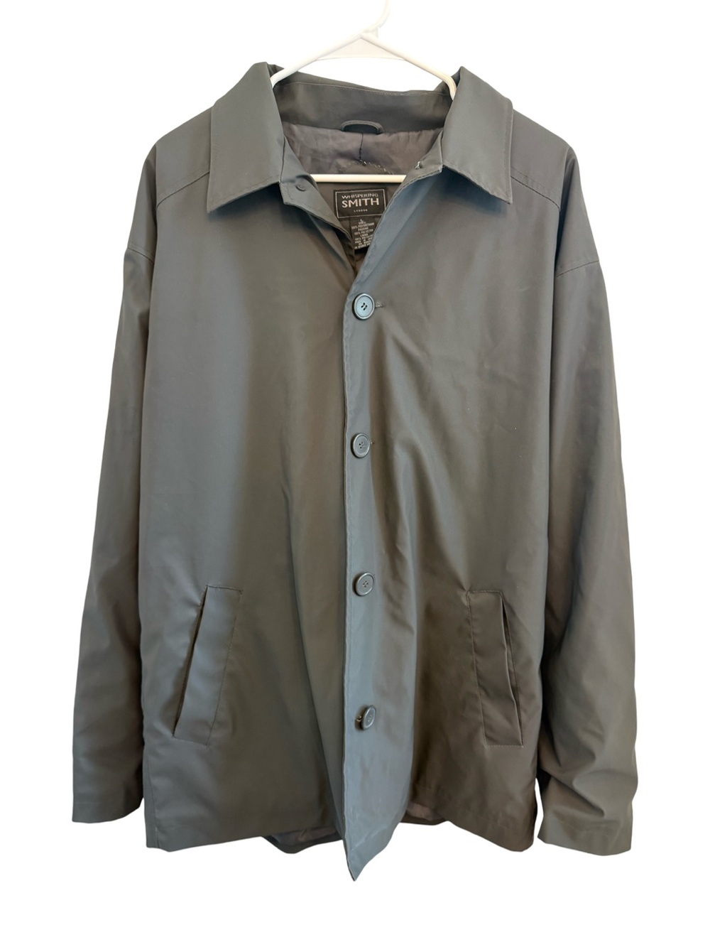 Whispering Smith London Men's Gray Padded Coat Jacket Large Read